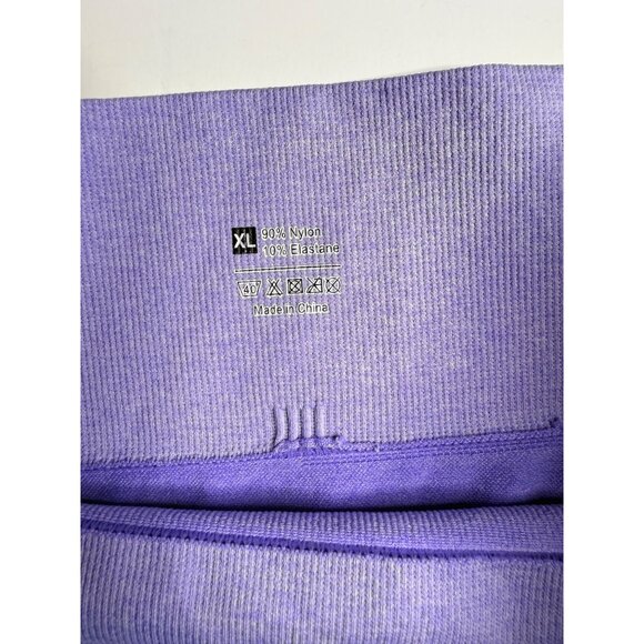 2-Piece Lavender Seamless Workout Set XL Nylon/Elastane - Picture 4 of 6